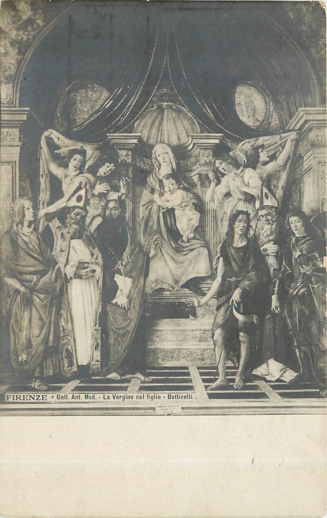 CPA Firenze-La vergine col liglio-Botticelli