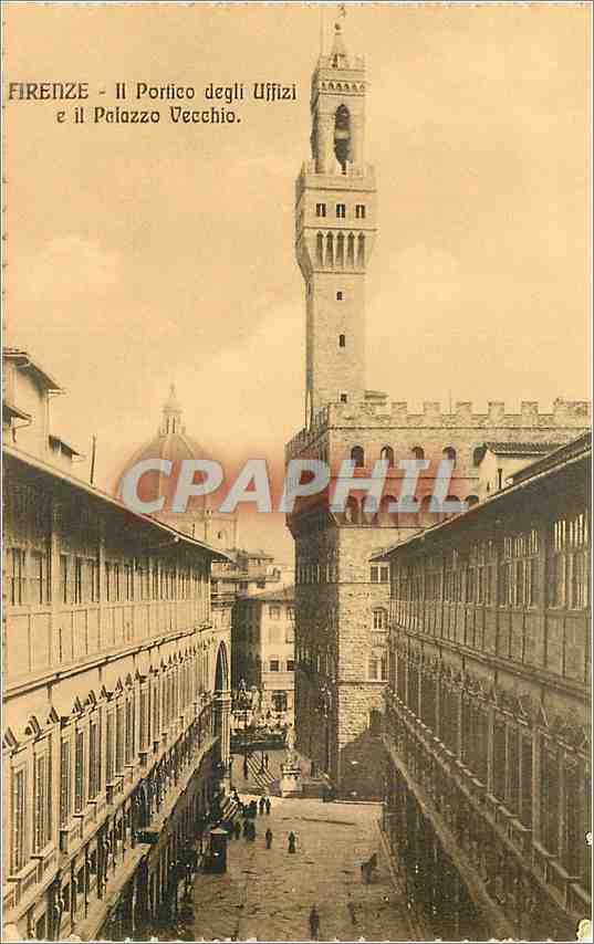 CPA Firenze-Il Portico degli Uffizl e il Palazzo Vecchio