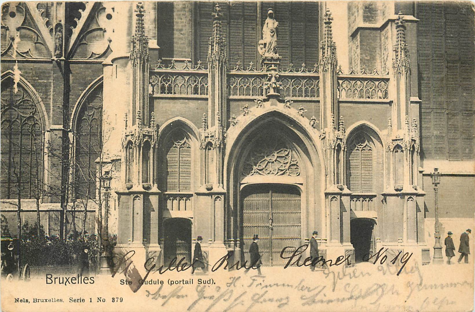 CPA Bruxelles-Ste Gudule (portail du Sud)