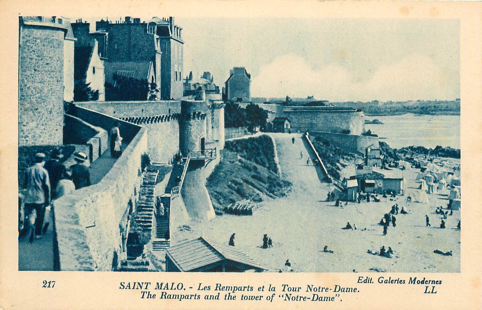 Saint-Malo - Les Remparts et la Tour Notre-Dame — Edit. Galeries Modernes LL, n° 217
