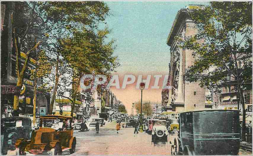 CPA Paris-122 - Boulevard et porte St Denis