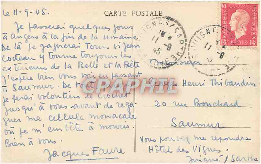 CPA Solesmes(Sarthe)-Abbaye des benedictions — Rückseite