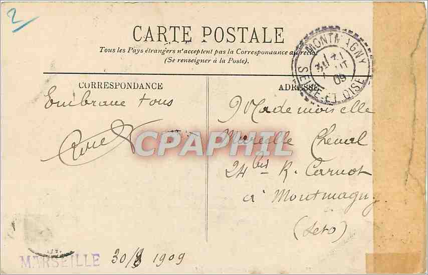 CPA Marseille-vue generale du Vieux Port Bateaux — Rückseite