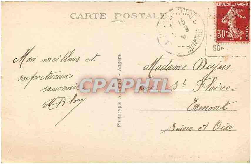 CPA Perros-Guirec (C du N)-Un coin de la plage de Trestraou — Verso