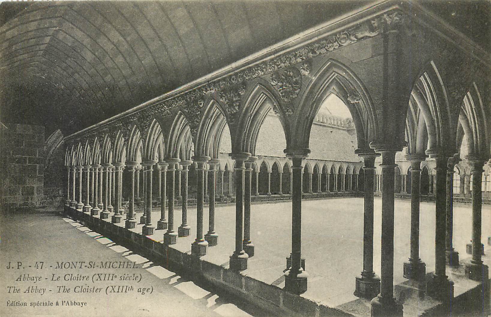 CPA Mont St Michel-Abbaye-le Cloitre (XIII e s)