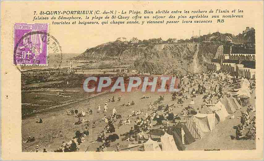 St-Quay-Portrieux (C.-du-N.) - La Plage — Phototypie A. Angers, n°7