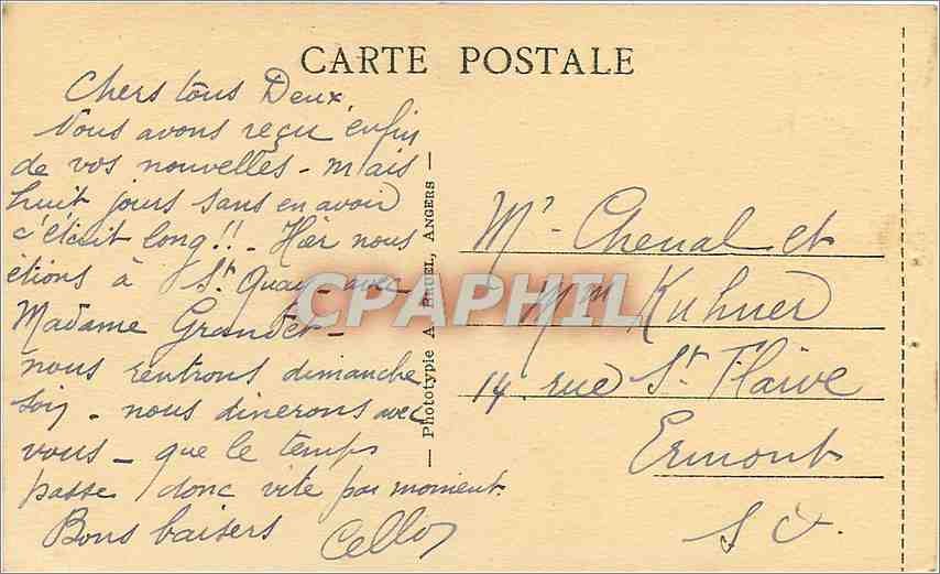 St-Quay-Portrieux (C.-du-N.) - La Plage — Phototypie A. Angers, n°7 — Verso