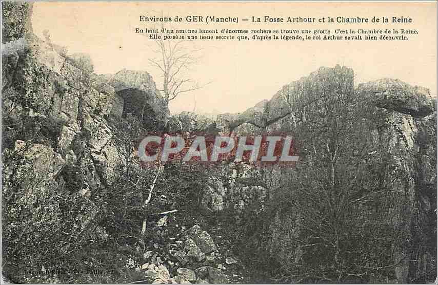 CPA Environs de Ger (mnche)-la fosse Arthour et la chambre de la reine