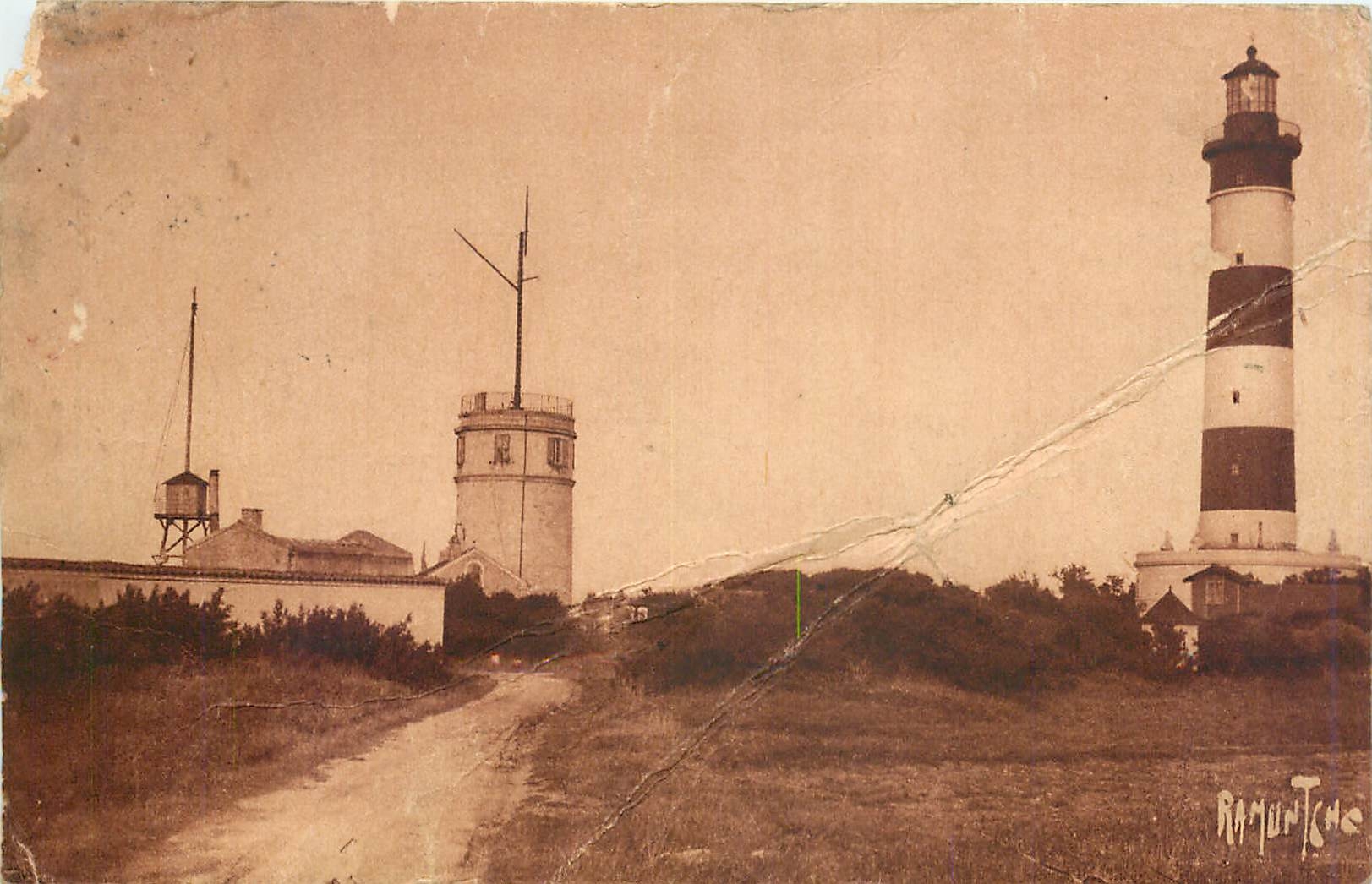 CPA L'ile d'oleron-phare  semaphore et tour des signaux de chassiron