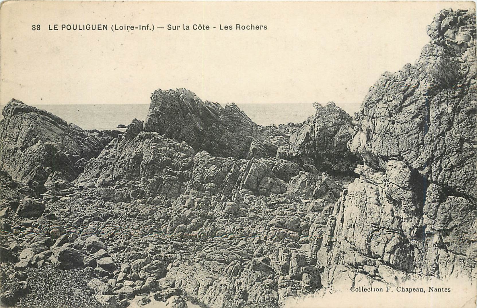 Le Pouliguen (Loire-Inf.) — Sur la Côte — Les Rochers — Collection F. Chapeau, Nantes