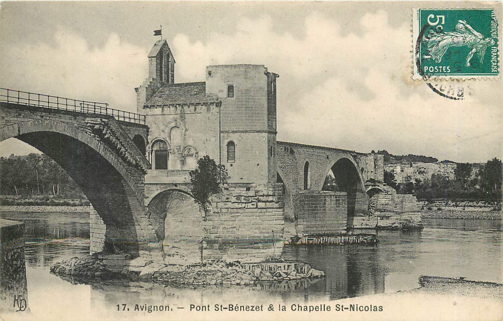 CPA Avignon-St benezet & la Chapelle St Nicolas