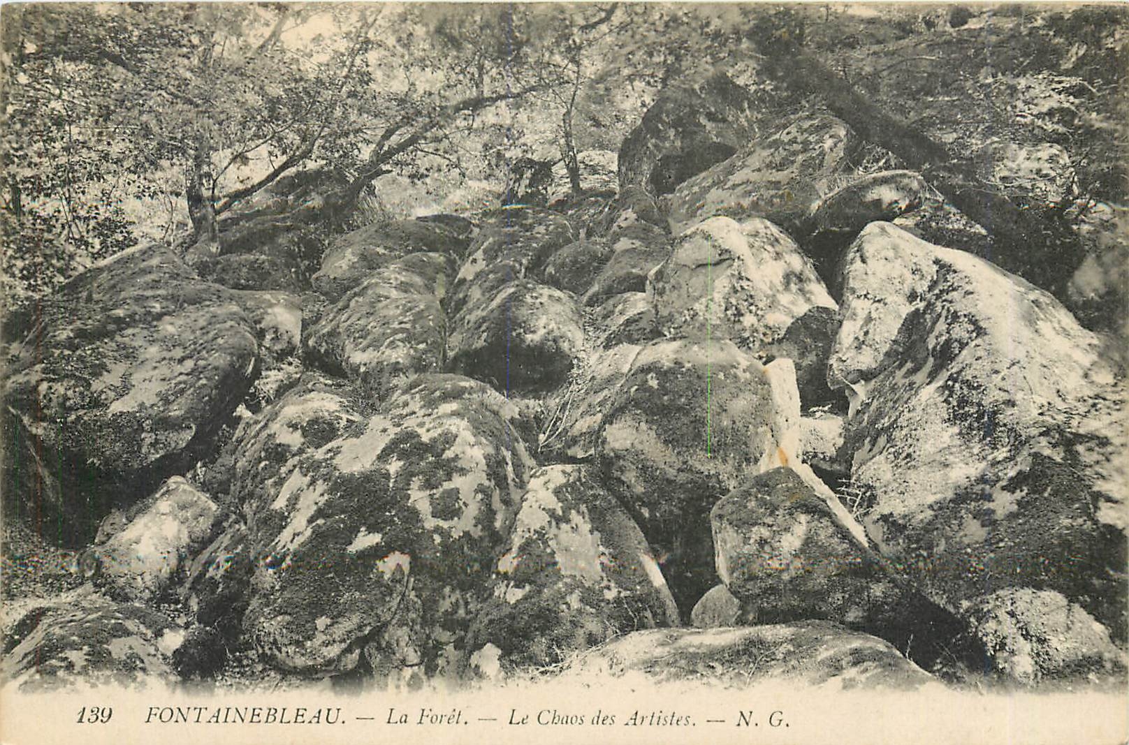 CPA Fontainbleau La foret Le chaos des Artistes