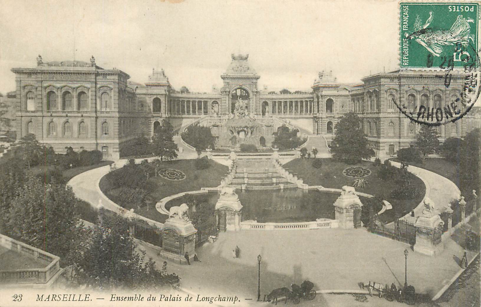 CPA Marseille-Ensemble du Palais de Longchamp
