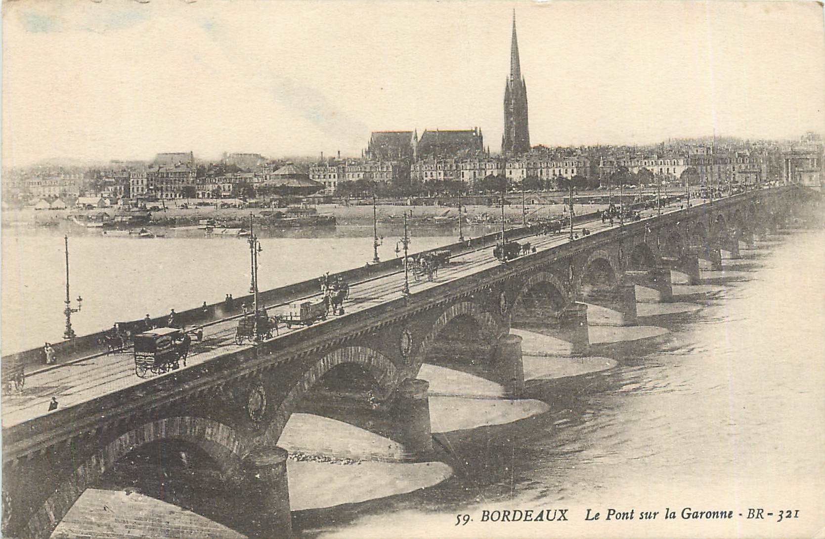 CPA Bordeaux le pont sur la garonne BR