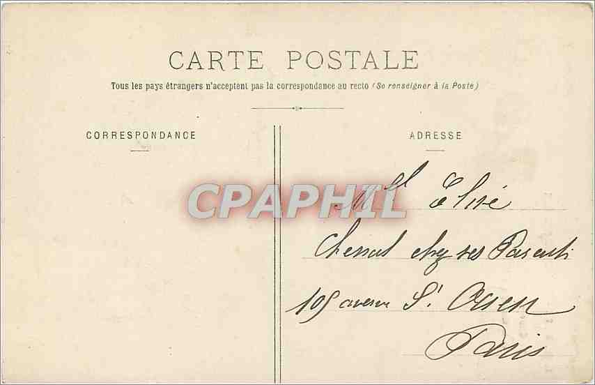 CPA Boulogne sur mer — Rückseite