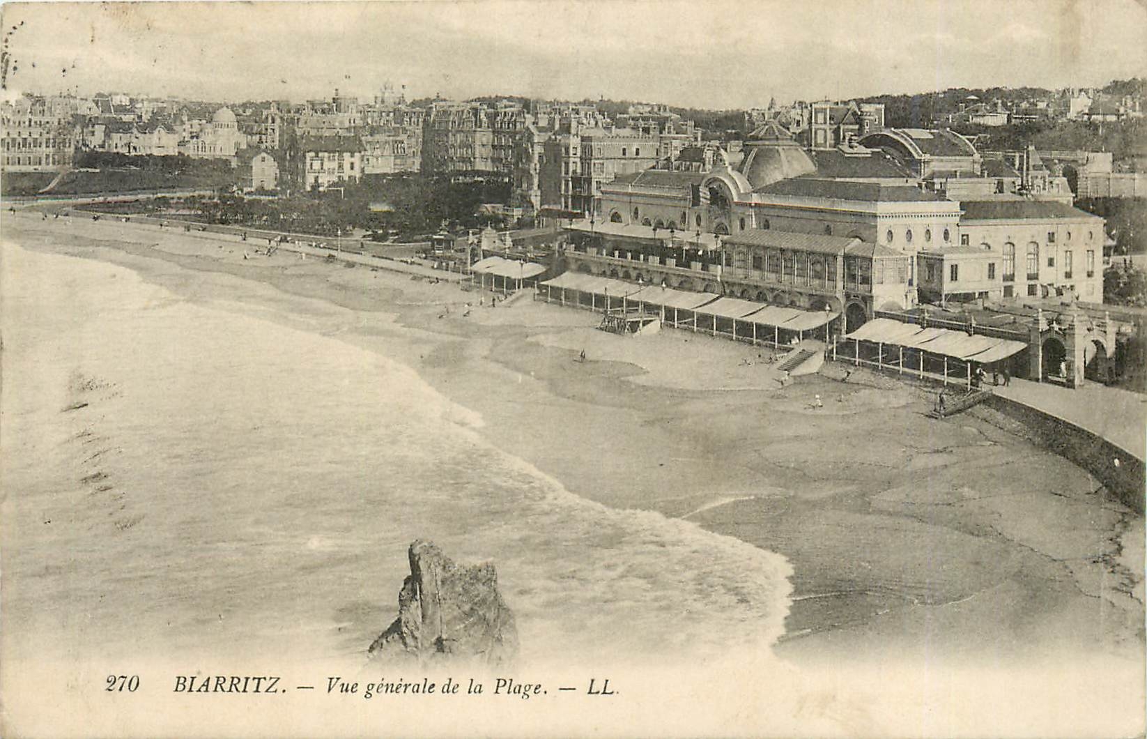 CPA Biarritz vue generale de la plage