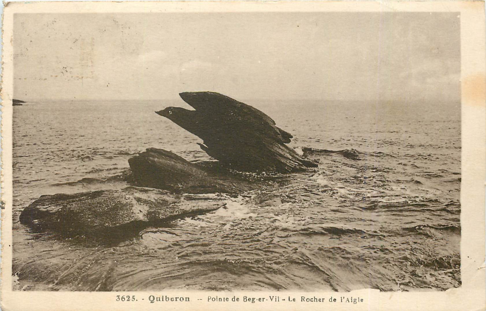 CPA quiberon pointe de Berger VII le rocher de l'aigle