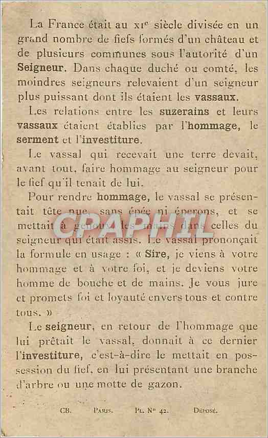 Chromo Vassal pretant hommage a son Suzerain — Rückseite