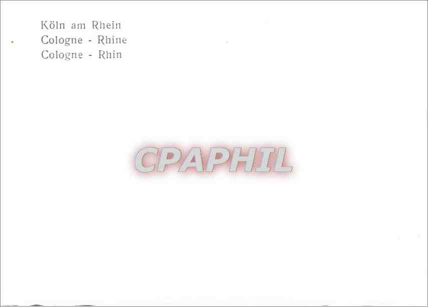 CPM Cologne Rhin — Rückseite