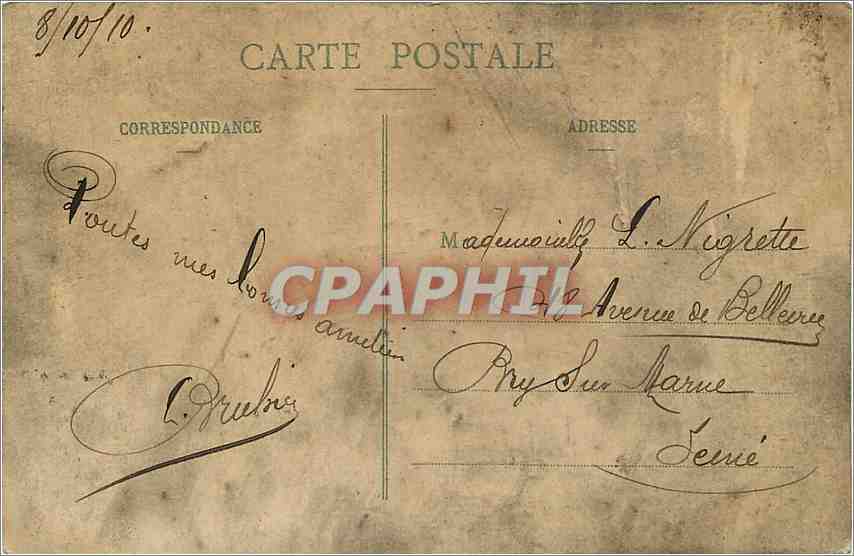 CPA Domme les grands Rochers de la Barre — Rückseite