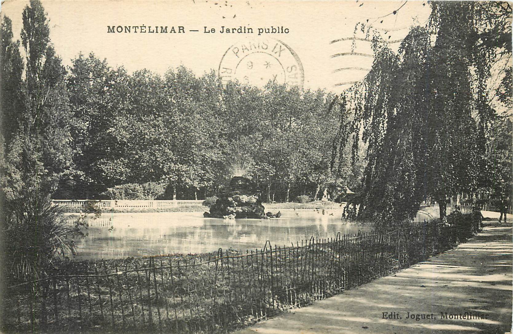 CPA Montelimar le jardin public