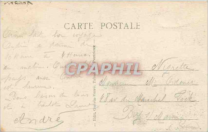 CPA St Quay portrieux ( C du N) Les falaises pres du Semaphore AB — Verso
