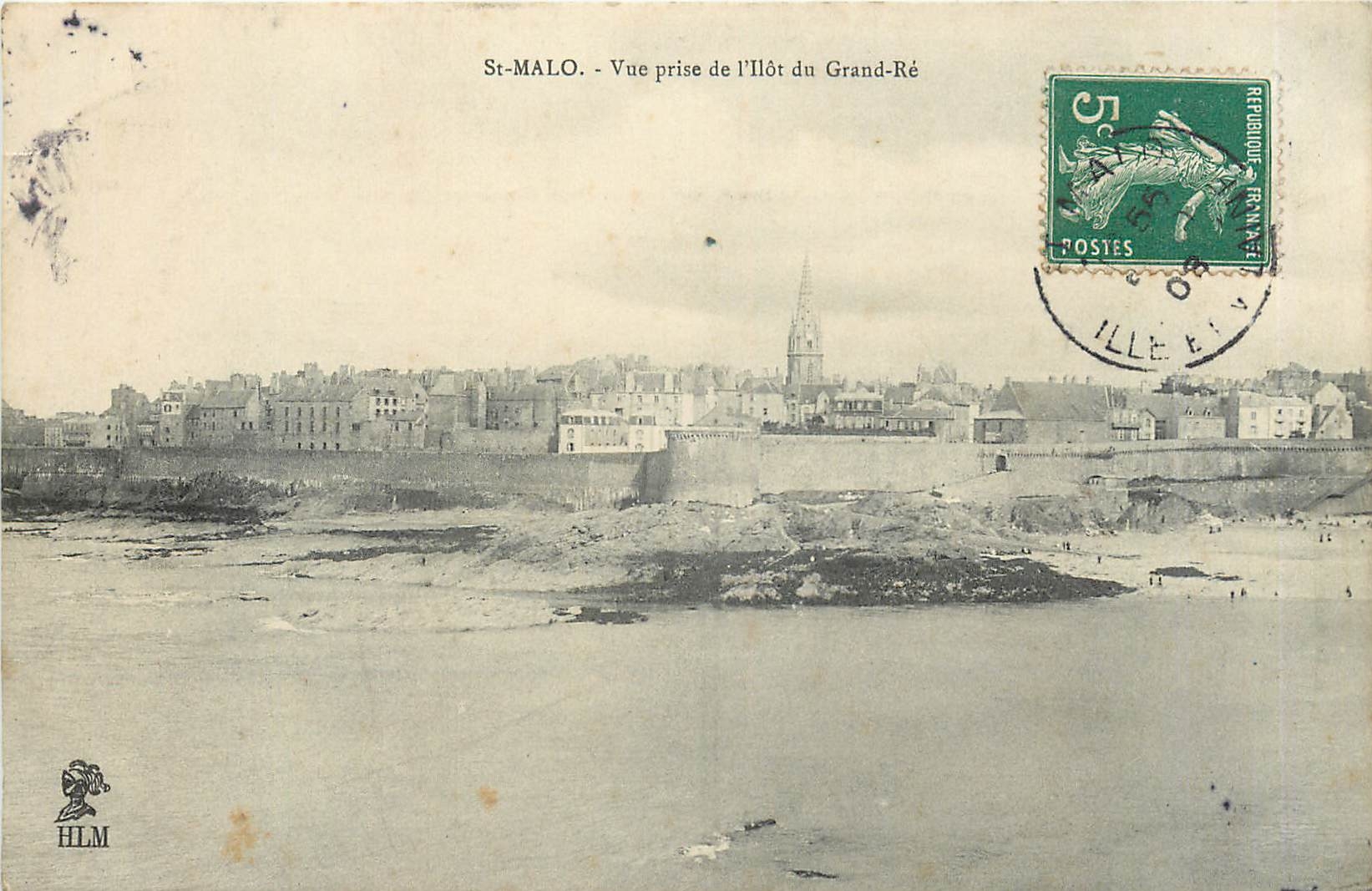 St-Malo - Uitzicht genomen vanaf de Îlot du Grand-Ré — H. Le Mallois, uitgever