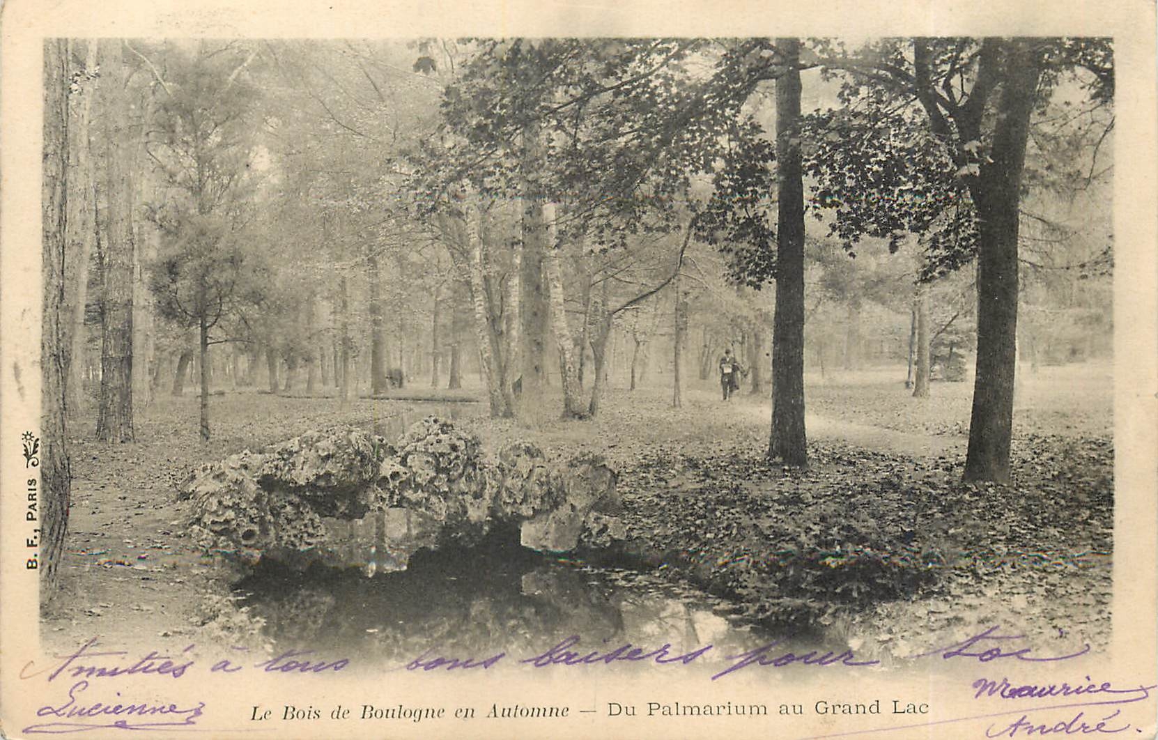 Le Bois de Boulogne en Automne — Du Palmarium au Grand Lac — B. F. Paris Lucienne
