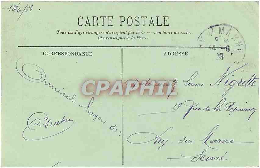 CPA Dinan vue generale prise du saut a l'Ane LL — Verso