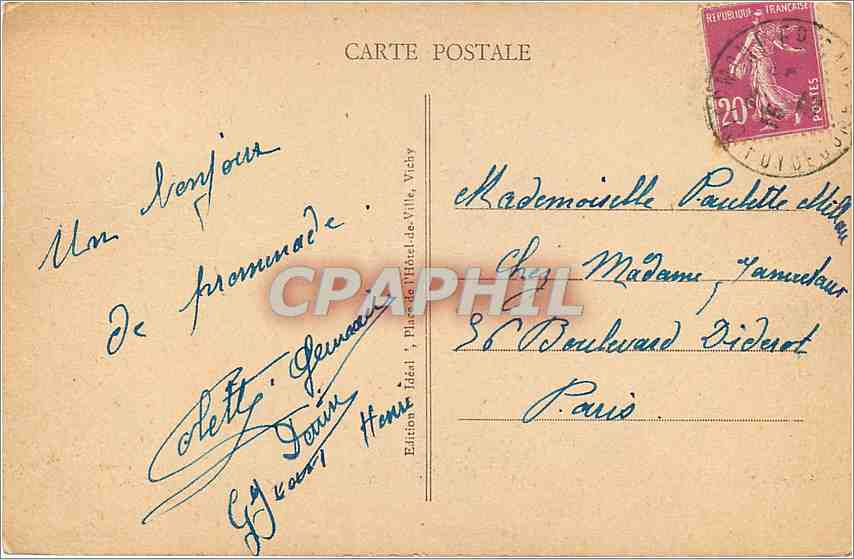 Vichy - Le Golf — Éditeur Idéal, n° 428 — Rückseite