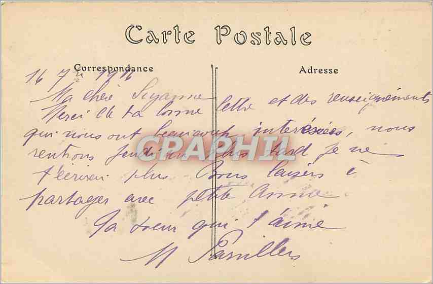 CPA tragstel Primel finistere le Sphinx — Rückseite
