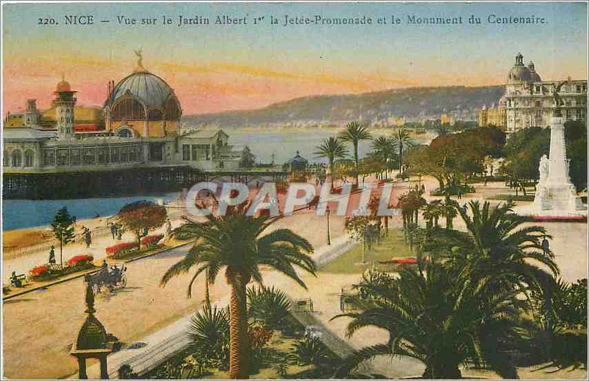 CPA Nice vue sur le jardin Albert 1 er la Jetee promende du Centenaire