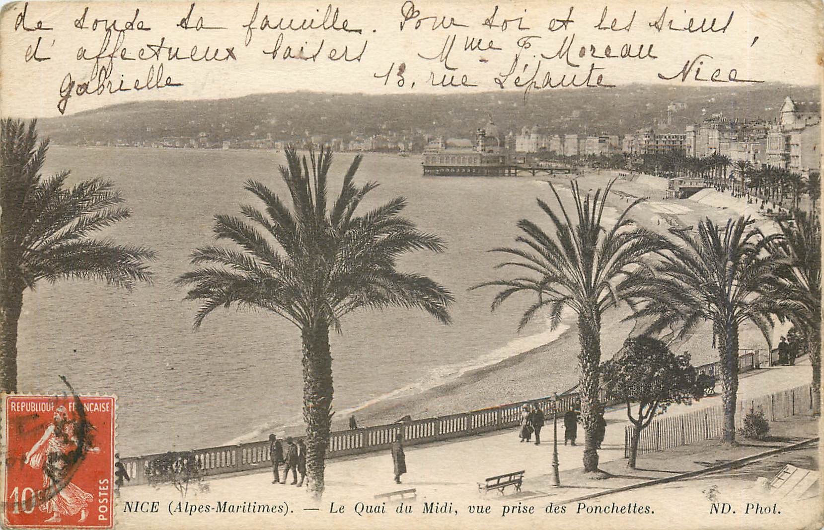 CPA Nice alpes Maritimes quai du midi  vue prise des Ponchettes