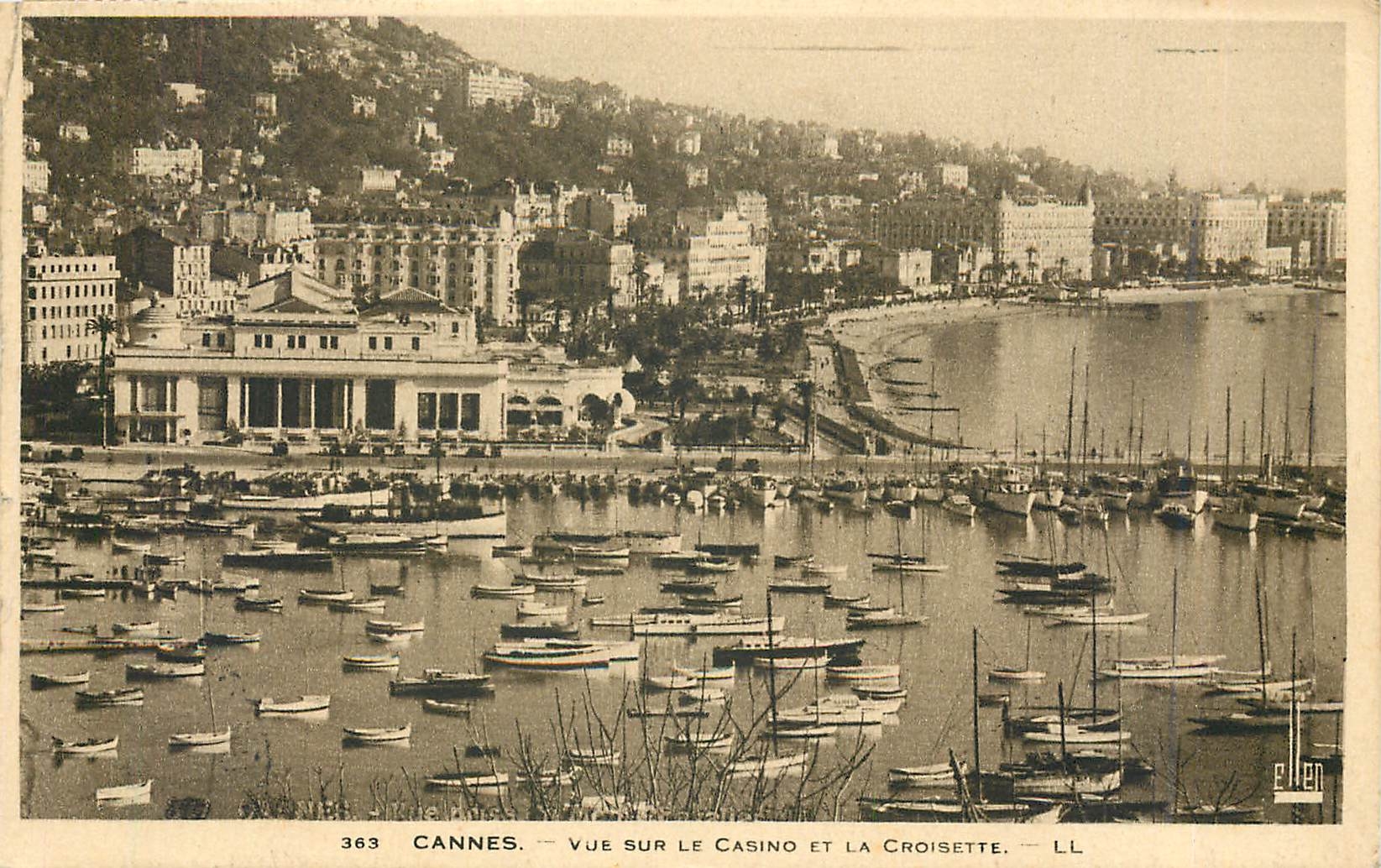 CPA Cannes vue sur le casino et la croisette LL