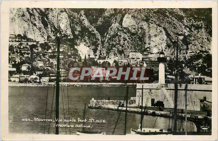 CPM menton Vue sur le port St louis