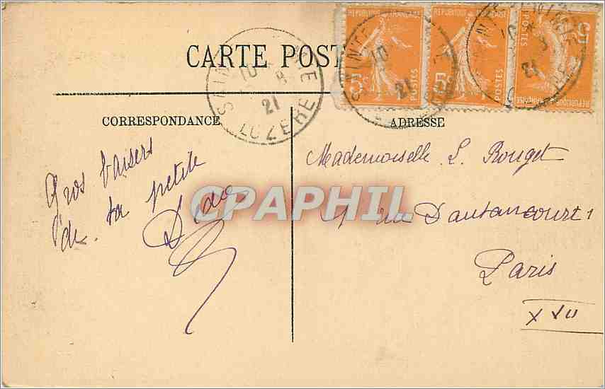 CPA Les gorges du tarn et chateau de la Caze LL — Rückseite