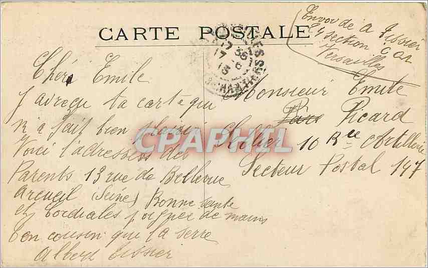 CPA Versailles musee des voitures carrosse du scre de Charles — Verso