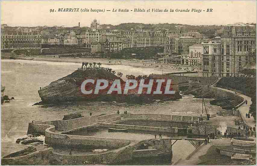 CPA Biarrit Cote basque le batsa hotel et villas de la Grande plage