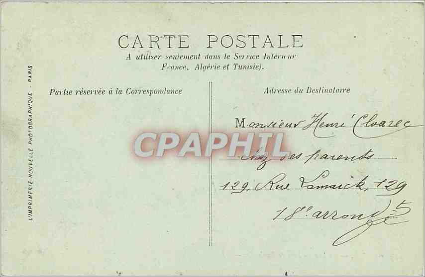 CPA Paris le lac du bois de boulogne LL — Rückseite
