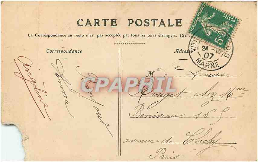 CPA Vitry le Francois Eglise Notre Dame — Verso
