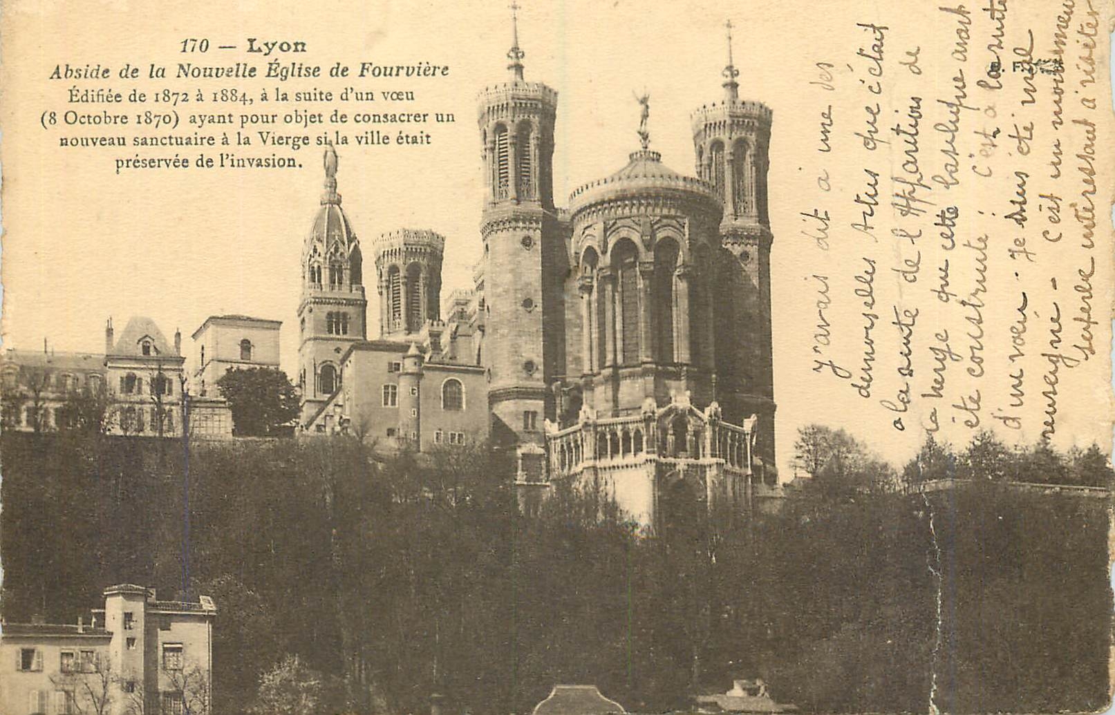 CPA Lyon Abside de la Nouvelle Eglise de Fourviere