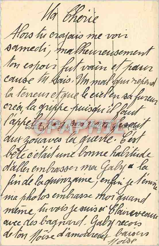 CPA Femme — Rückseite