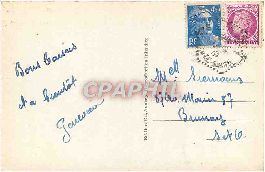 CPA Chamonix mont blanc vue generale — Verso