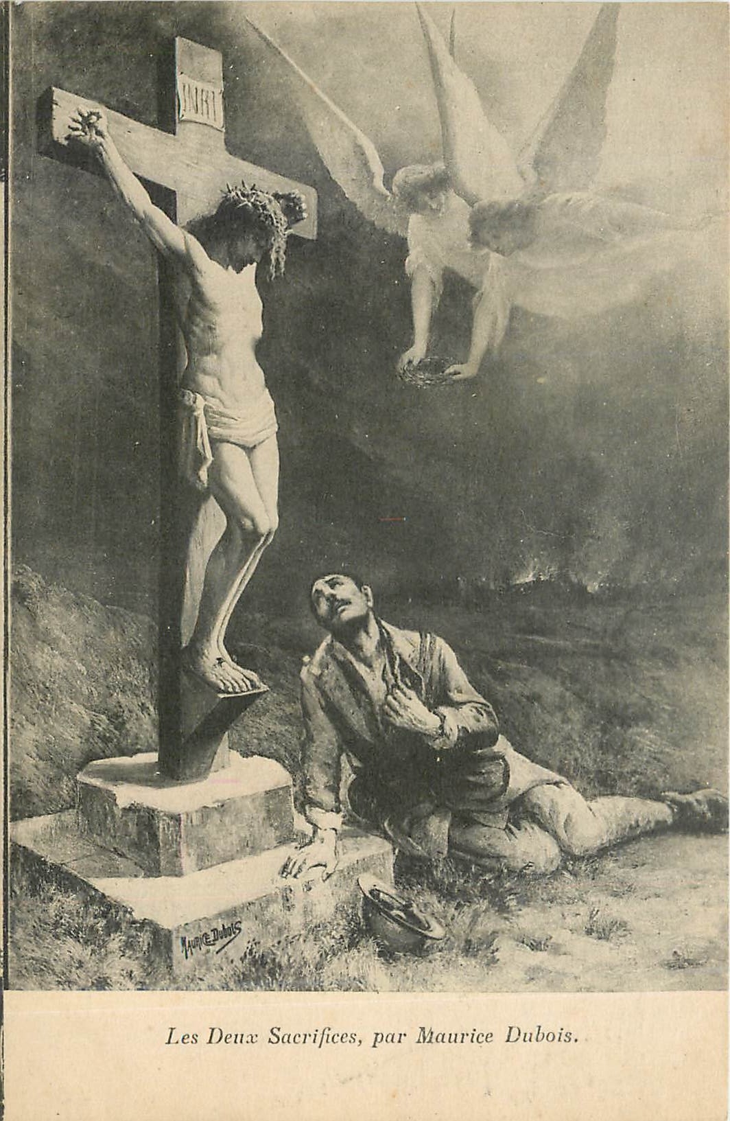 CPA Les deux sacrifices par Maurice Dubois Ange