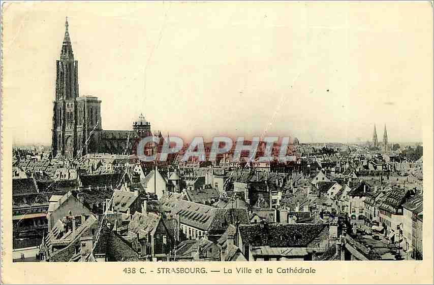 CPA Strasbourg L'a ville et la Cathedrale