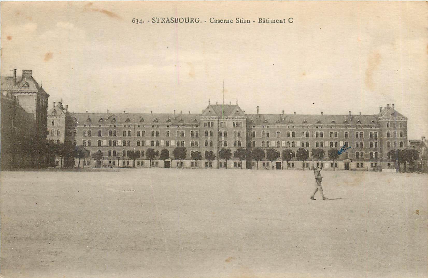 CPA Strasbourg caserne Stira batiment C Militaria