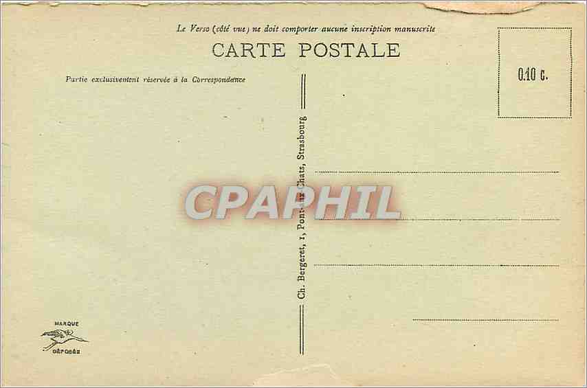 CPA Strasbourg Rue du Bain aux Plantes — Rückseite
