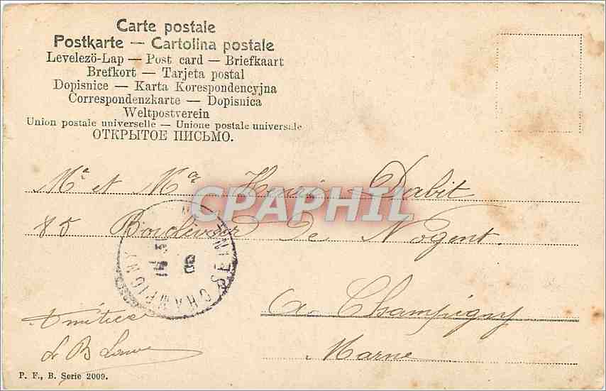 CPA Enfant — Rückseite