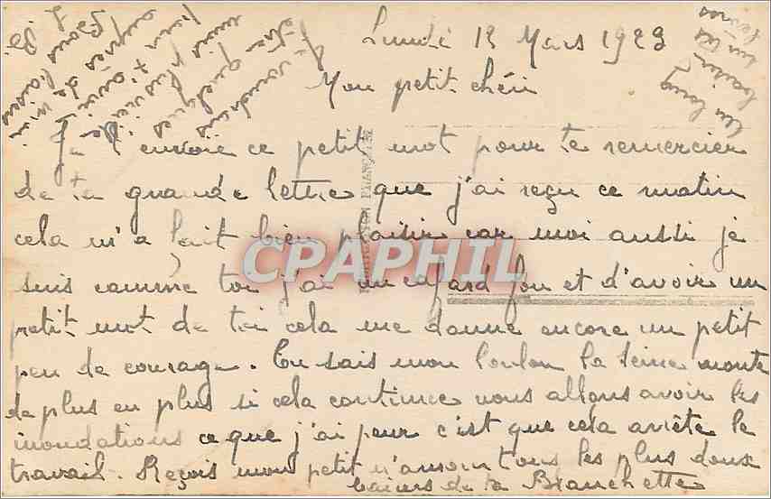 CPA Femme Fer a cheval — Rückseite