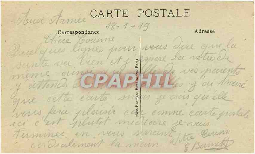 CPA Durant mes longues fonctios c'est a vous que je pense Militaria — Back